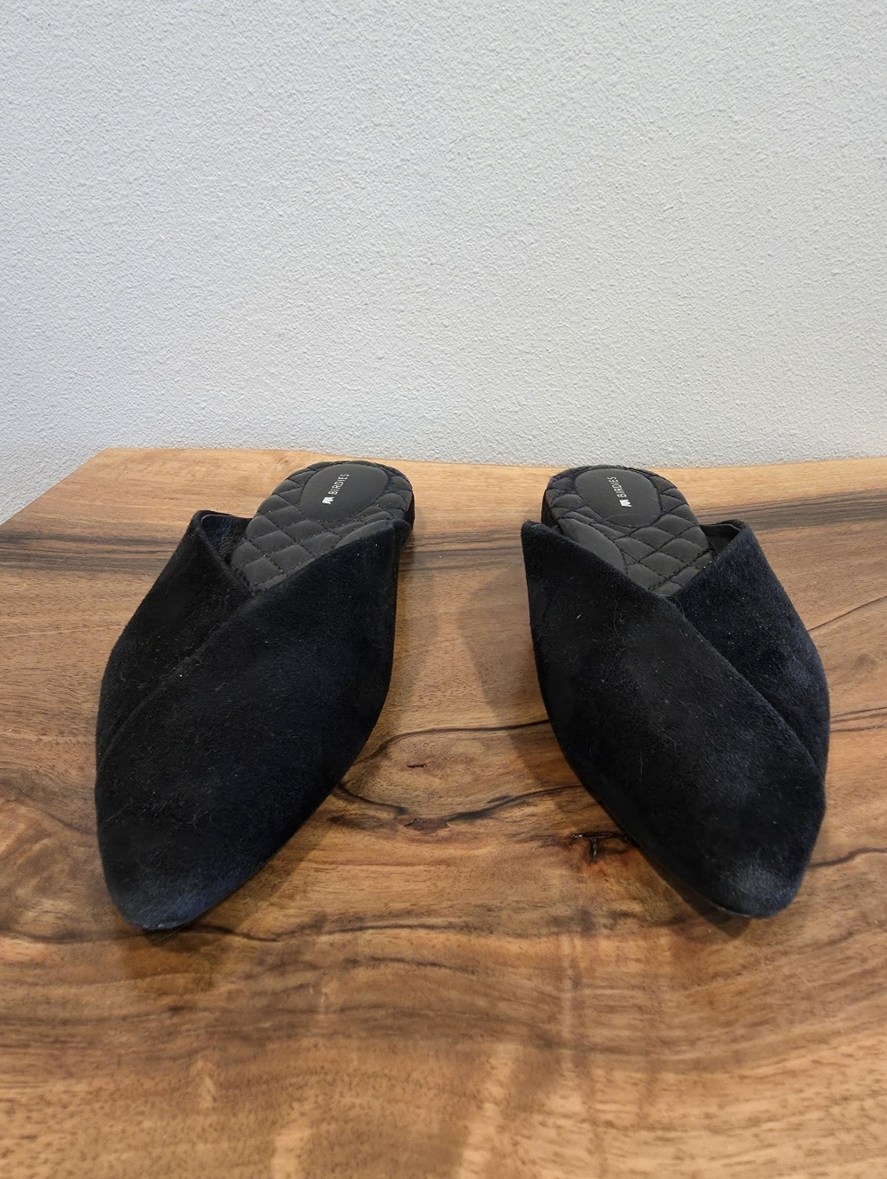 Birdies Swan Black Suede Mules - Picture 3 of 12